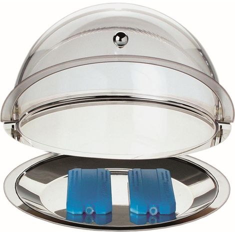 APS Thermo Set 5 PZ Circa Diametro 38 cm, Altezza 24 cm, in Acciaio Inox, 1 Roll Top aspirante, kuehlbar Diametro 35 cm in Acciaio Inox Diametro 38 cm