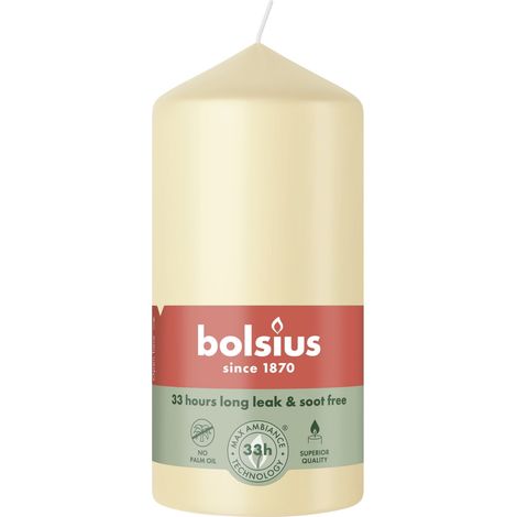 Bolsius Stumpenkerze beige 12 cm Ø 5,8 cm Stumpenkerze