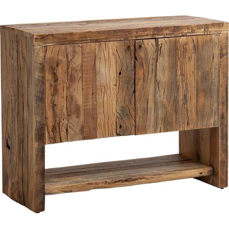 Petit meuble sous vasque en bois recyclé Naël (1/5)