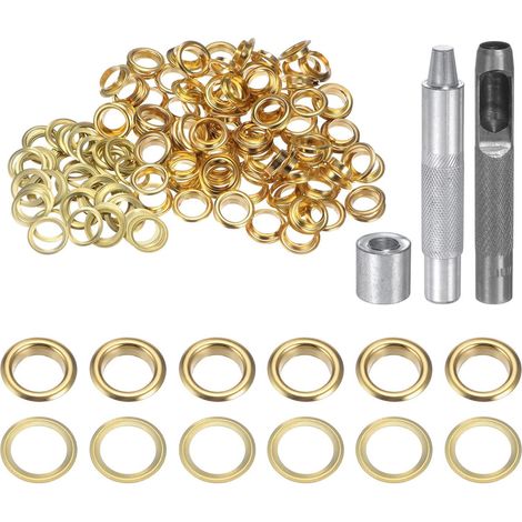 Niet- und Werkzeugset – 100 Nieten 12 mm inklusive – Ideal für Planen, Stoff, Leder, Karton, Poster und Banner