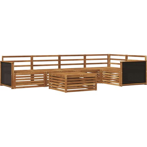 Outdoor-Sofagarnitur 6 pcs Natur 79 x 79 x 37 cm vidaXL