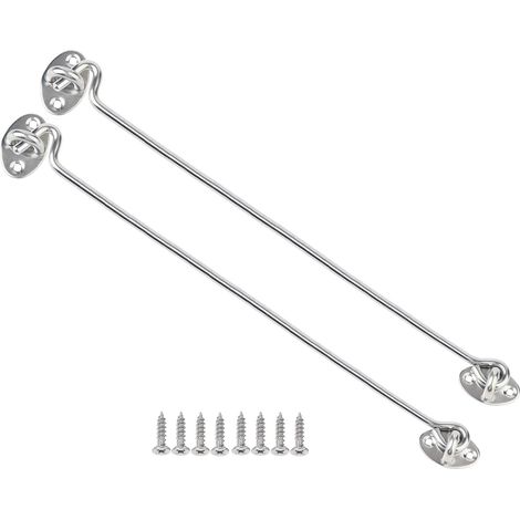 Crochet Loquet Œillet pour Cabine, Loquet de Cabinet pour Porte de Grange, Crochet Loquet Œillet pour Porte de Portail, Loquet pour Fenêtre Pivotante, Porte de Chambre Salle (1/5)