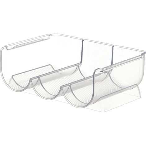 Range-Bouteilles (Lot de1) - casier à Bouteilles empilable en Plastique pour 3 Bouteille de vin ou Autre Boisson - étagère à vin Moderne - Transparent (1/5)