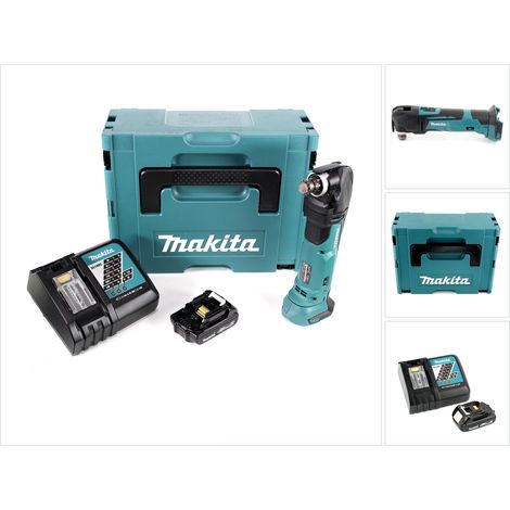 Makita DTM 51 18V Li-Ion inalámbrico herramienta multifunción en Makpac + 1x BL 1815 N 1,5 Ah Li-Ion batería + DC 18 RC cargador rápido de la batería
