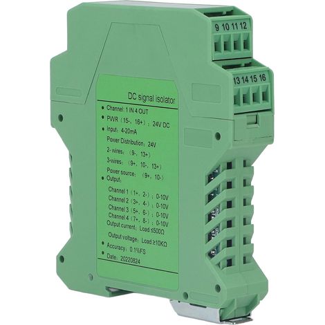 Conditionneur de signal de courant continu 1 entrée 4 sorties pour émetteur PLC sur carte de circuit imprimé 0-10 V (1/5)