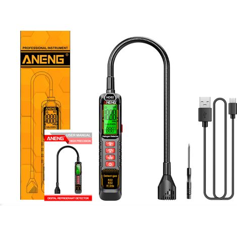 Testeur de fuites halogène portable HD02 pour réfrigérants Fréon R22, R32 et R134a - Outil d'affichage pour climatisation automobile (1/5)