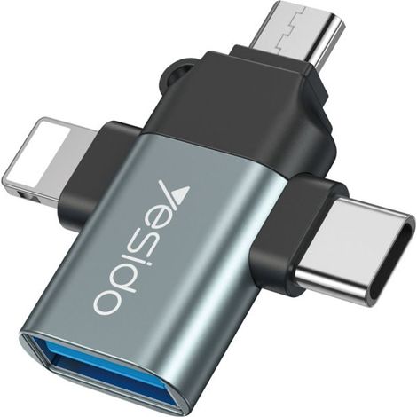 Yesido 3 in 1 usb a auf usb cmicro usblightning otg adapter