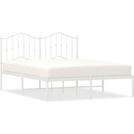 Maison Exclusive - Giroletto con Testiera Metallo Bianco 135x190 cm