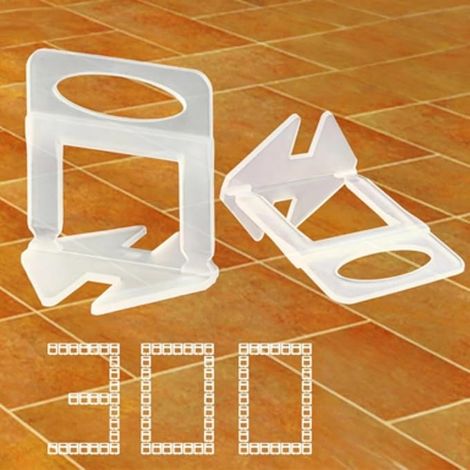 Tile Balancing Kit 300 Pieces 3mm T-Shaped Wedges with Leveling System Tile Leveling System for Tiles 3-15mm Heavy Duty PP Plastic Laying System for Flat Laying (1/5)