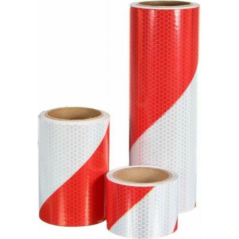 1 pz 5 cm/10 cm/20 cm Safety Guard strisce riflettenti notturne nastro adesivo rosso bianco