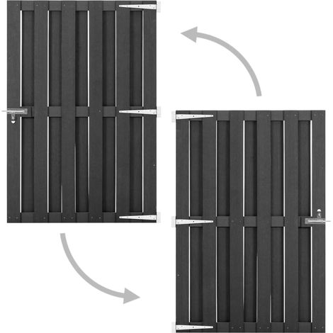 Portillon WPC 100x150 cm Gris (1/5)