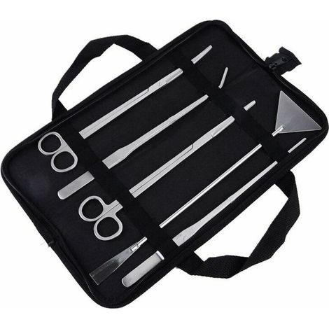 5-en-1 en acier Inoxydable Aquarium Réservoir Algues Pince Ciseaux Outil de Poche