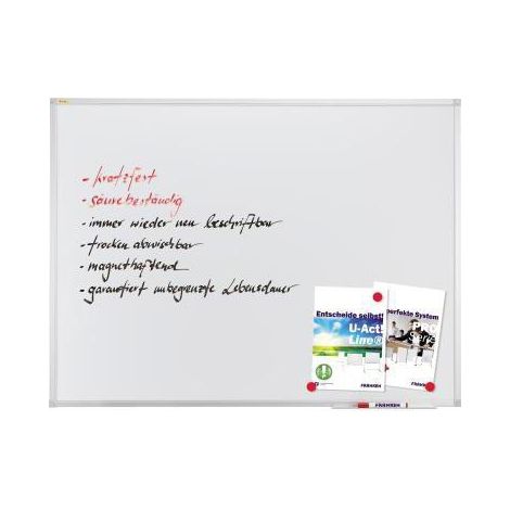 Whiteboard X-traLine Maße der Oberfläche: 90 x 60 cm (B x H) Tafel magnethaftend nicht beidseitig beschreibbar emailliert weiß (1/4)