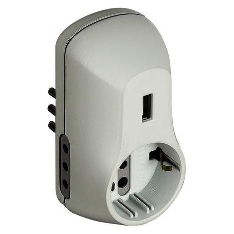 bticino S3613DU adaptateur prise d'alimentation Type B Blanc