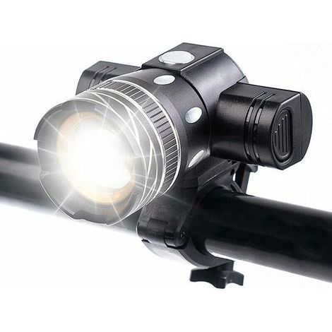 5000 Lumens Rechargeable Bike Light Headlight, High Brightness Waterproof LED Bike Lamp 6 Hours Riding Mountain Road Safety Flashlight with 3 Modes (1/5)
