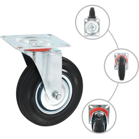 24 pcs Roulettes pivotantes 125 mm (1/5)
