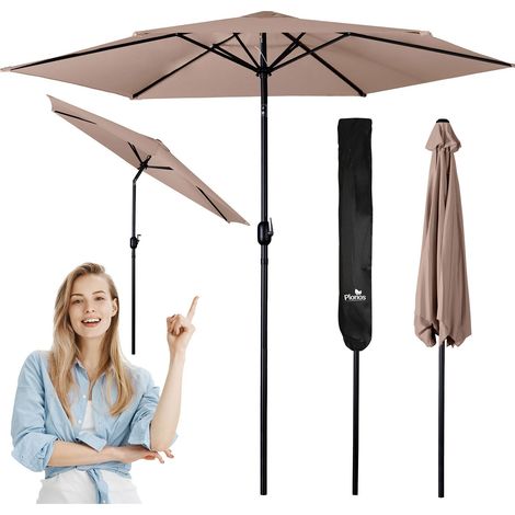 Ombrellone da giardino pieghevole 6 segmenti 300 cm con copertura plonos pl 884 88643859 88643859 88643859 88643859