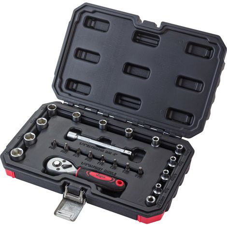 Ratschen Set 23tlg. Bitset Spezialbit Stecknuss Ratschenkasten Schraubenschlüssel (1/5)