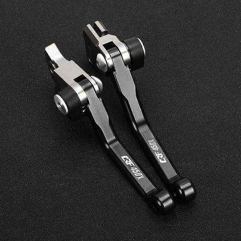 Aplicable a las manetas de freno y embrague plegables de aleación de aluminio para motocross HONDA CRF450X 2005-2018 Off-Road Pit Dirt Bike CRF 450X (logotipo negro) (1/5)