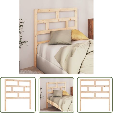 The Living Store Tête de lit 106x4x100 cm Bois massif de pin - Tête De Lit - Meuble De Chambre - Literie - Décoration Intérieure - Bois Massif (1/5)