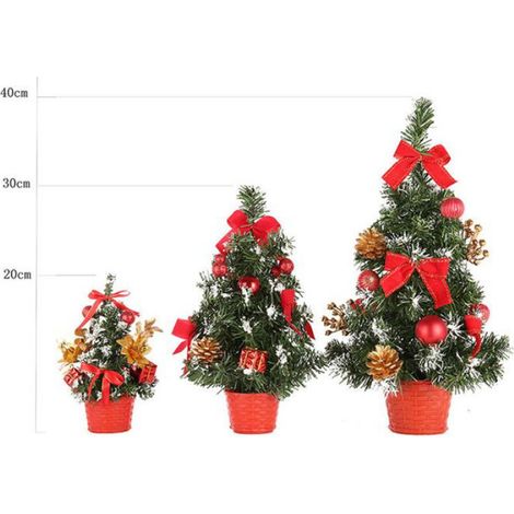 Ornement de table Mini arbre de noël de table, décoration de maison, petit bureau, deco decoratifs Bleu roi 7,9 pouces (1/4)
