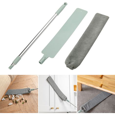 Brosse à poussière télescopique Aluminium 95,3cm Microfibre douce Détachable pour fentes et meubles (1/3)