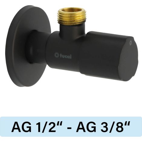 Eckventil Tucai TMM C850 Premium AG/AG 1/2"-3/8" schwarz matt (1/5)