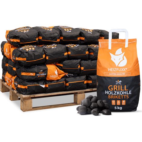 Heizfuxx Grillbriketts 5kg x 35 Sack 175kg 35er