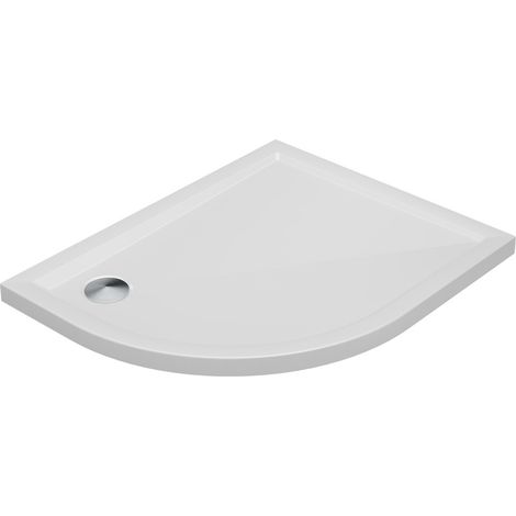 Signature Boundary Offset Quadrant Stone Resin Shower Tray 1000mm x 800mm Left Handed (inc Waste)