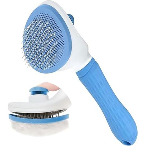 Brosse Chat, Auto-Nettoyante, Poils, Peau Douce, Animal, Métal, Complet, Rapide, Robuste, Toilettage (1/5)
