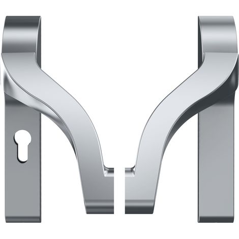 Eco Fluchttürbeschlag Drückergarnitur PZ92, 30° Drehwinkel - Fluchttür / Paniktür EN1125 für Gangflügel passend zum Stangengriff EPN 900 IV, Aluminium silber beschichtet (1/5)
