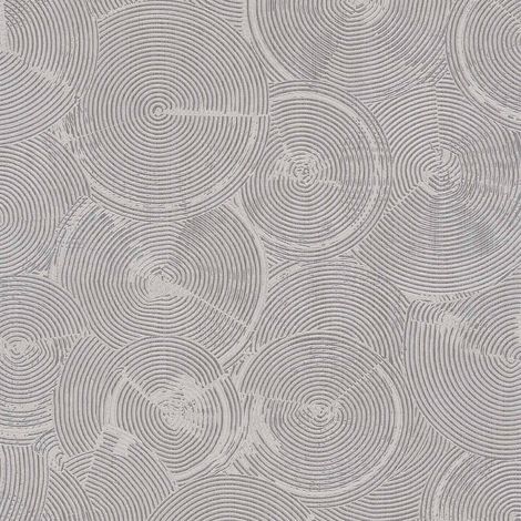 BRICOFLOR Papier peint Gris | Papier peint Graphique & Géométrique - 10,05 x 0,53 m (1/5)