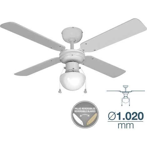 Ventilateur De Plafond Caribe Blanc Puissance: 50w Palmes: Ø102cm Edm (1/3)