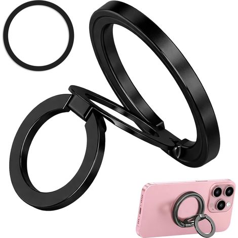 1 anneau de support avec anneau de support pour MagSale et compatible avec les téléphones portables Samsung (noir) (1/5)