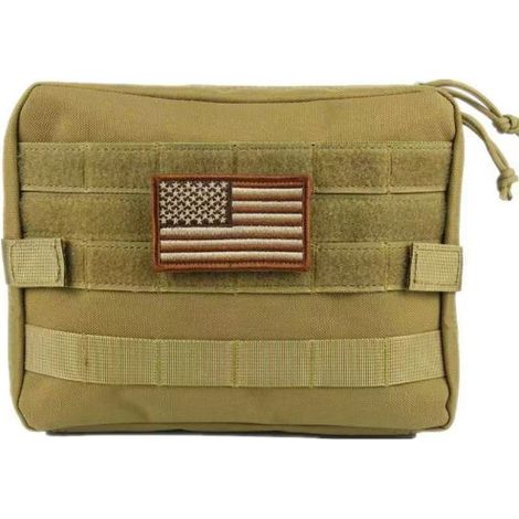 Kaki Trousse médicale tactique d'extérieur, kit de survie multifonctionnel, trousse de premiers secours, sac de rangement pour outils d'extérieur pour passionnés de matériel militaire (1/5)