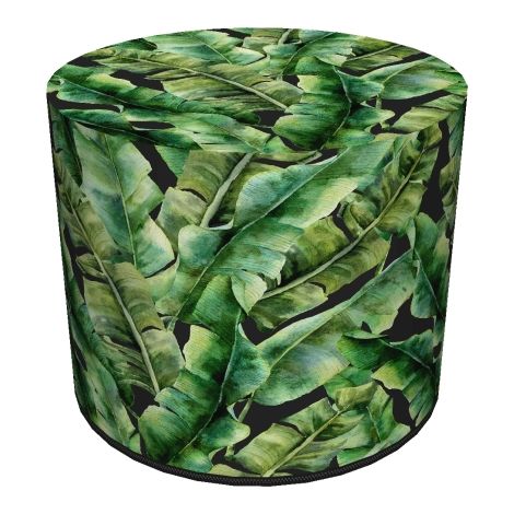Puf impermeable Codura para hogar y jardín - Estampado Ibiza Night, elegante, cómodo, estable, con cremallera, 40 cm, Bertoni (1/5)