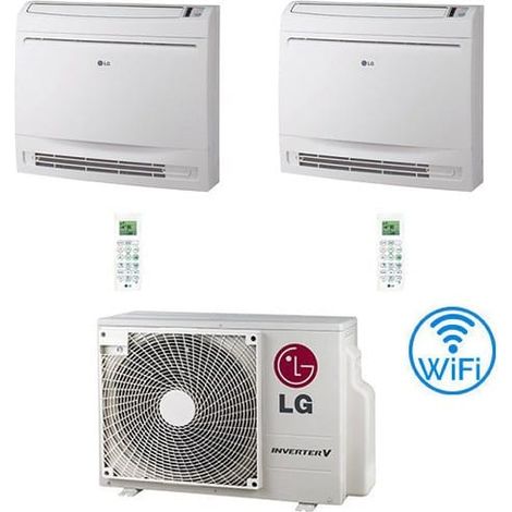LG Console R32 Dual Split Standard Inverter 9000 + 12000 BTU Klimaanlage mit E.U. MU2R15 NEU Klasse A+++/A++