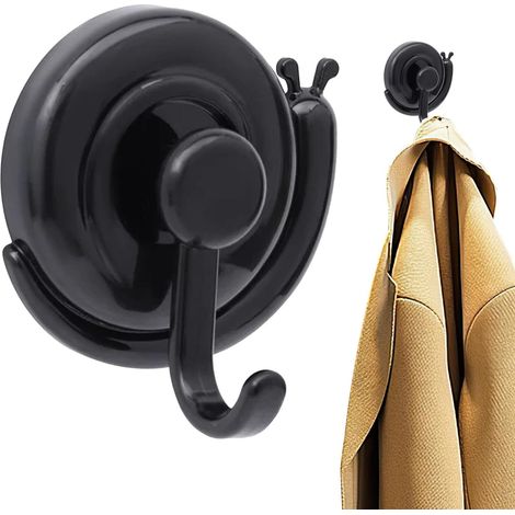 Suction Cup Hooks, Wall-Mounted Snail Clothes Hanger, 8.1x7.8x4.9cm Strong Load-Bearing Shower Hooks, Reusable Towel Rack, for Bags & Towels (1/5)