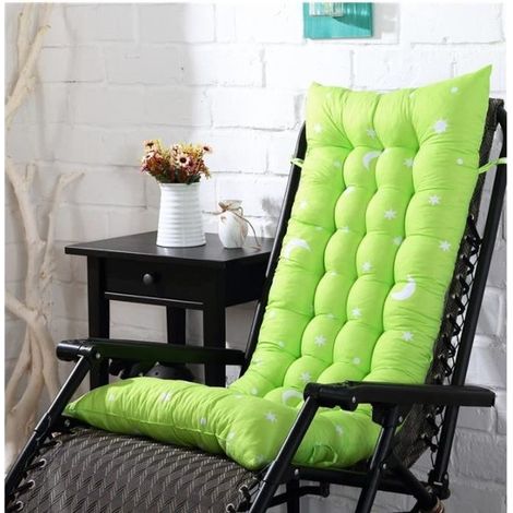 Coussin de Chaise Coussin Matelas pour Chaise Fauteuil Transat de Jardin Terrasse -Vert-Ywey (1/4)