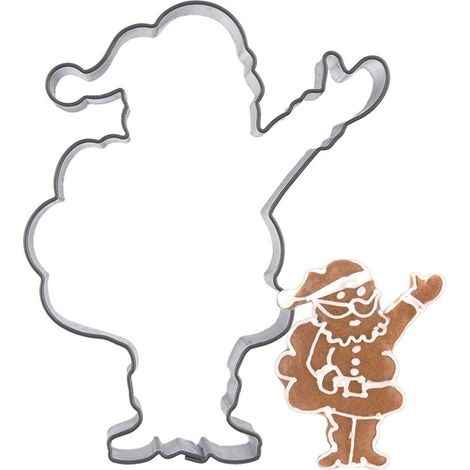 Cortador de galletas de acero de Papá Noel de 7,3 cm (1/5)