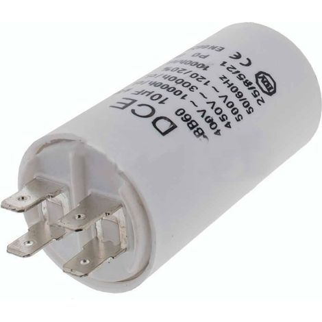 Condensador Trabajo Lavadora Universal 10 µF 450V