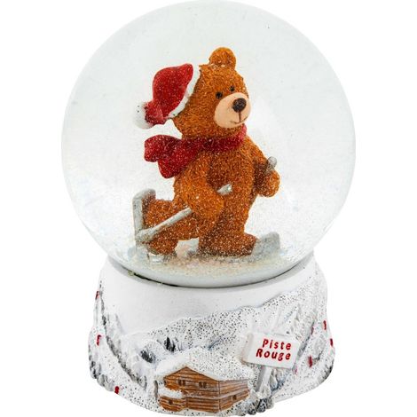 Palla di neve orso da sci da 80 mm - Atmosphera créateur d'intérieur