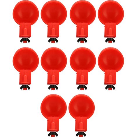 Lot de 10 abreuvoirs automatiques pour volailles, volume d'eau réglable, filetage anti-déformation (1/5)