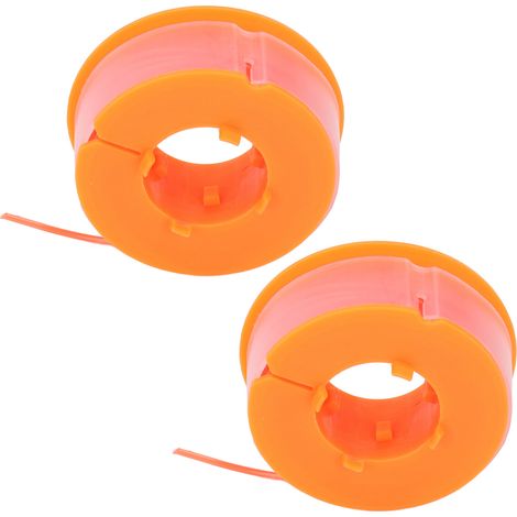 Packung mit 2 Nylon-Trimmerfadenspulen, Ersatzzubehör kompatibel mit BOSCH ART 30 und ART 30FA Modellen (orange). (1/5)