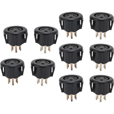 Lot de 10 supports pour appareils d'électrothérapie, douilles à 5 broches pour instruments de beauté et appareils de massage à contrôle des méridiens. (1/5)