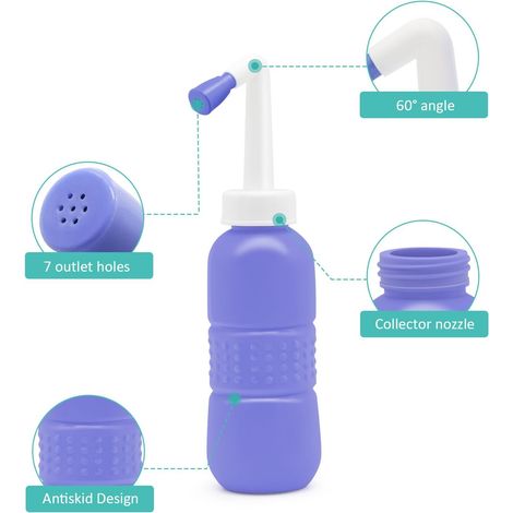 Bidet de voyage portable - Pulvérisateur de bidet personnel pour le lavage des cul des enfants, nettoyage des femmes enceintes, nettoyage post-partum, bidet de voyage portable avec 450 ml, (1/4)