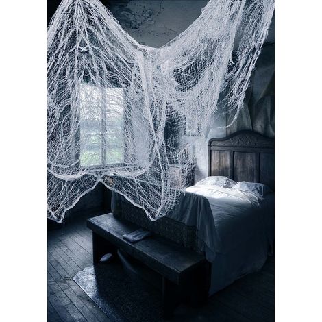 Rete a ragnatela bianca per Halloween, 76x228 cm (1/2)