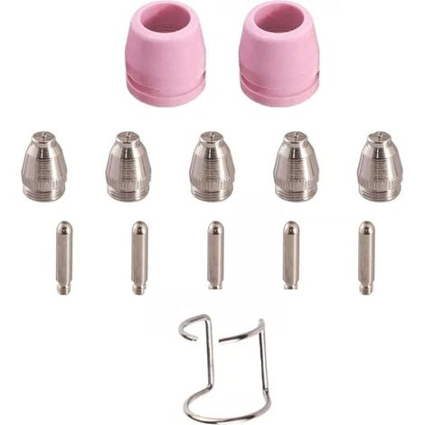 Kit Découpe Plasma Torche Buses Électrodes Coupelles Support Consommables Soudage (1/4)