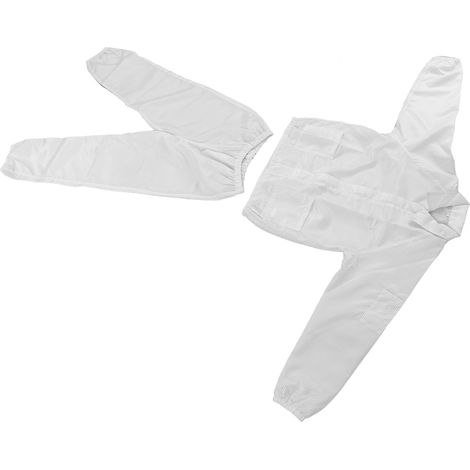 Combinaison de Travail Anti-Statique en Polyester, Blanc, Taille XXL pour Atelier