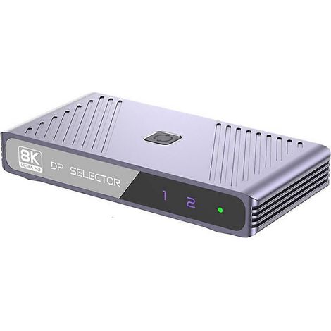 Convertisseur d'affichage haute définition DP Celector DP1.4 8K 60 Hz / 4K 144 Hz / 160 Hz (2 entrées / 1 sortie)